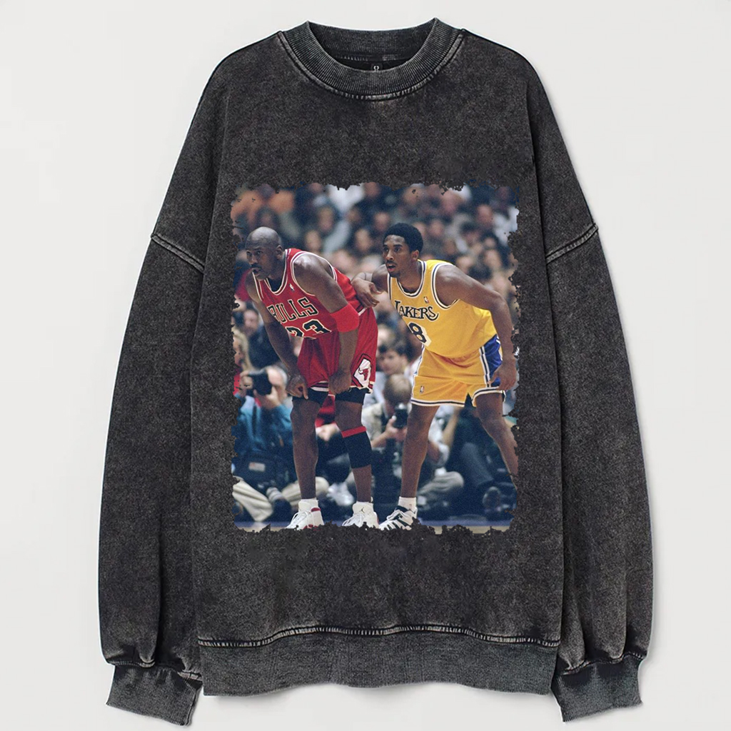 Basketball Retro Old Photo MJ and KB T-Shirt