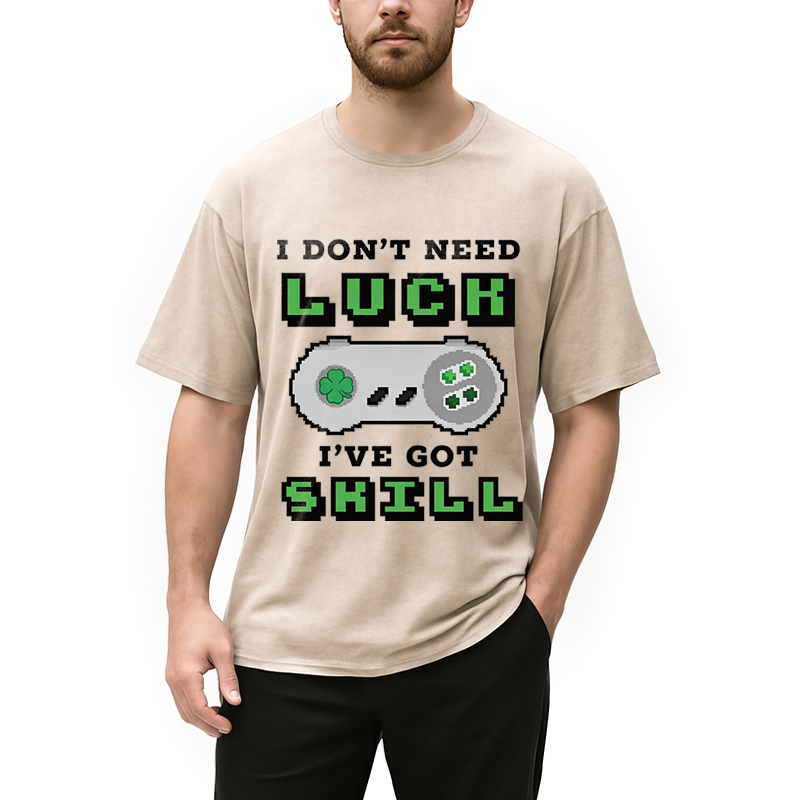 Don't Need Luck Washed T-Shirt-ShawnCraft