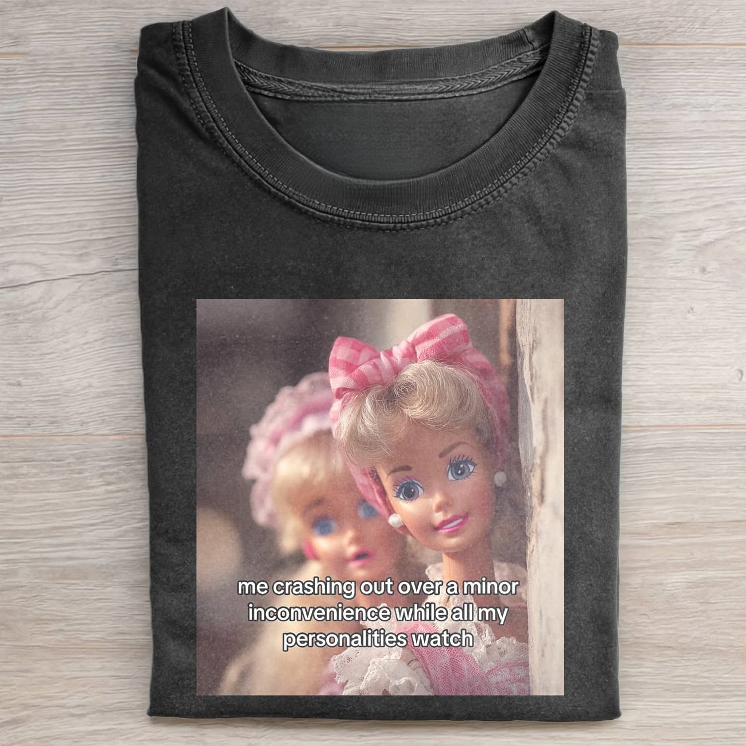 Funny Doll FaceCORE MEME MOOD ICON TEE