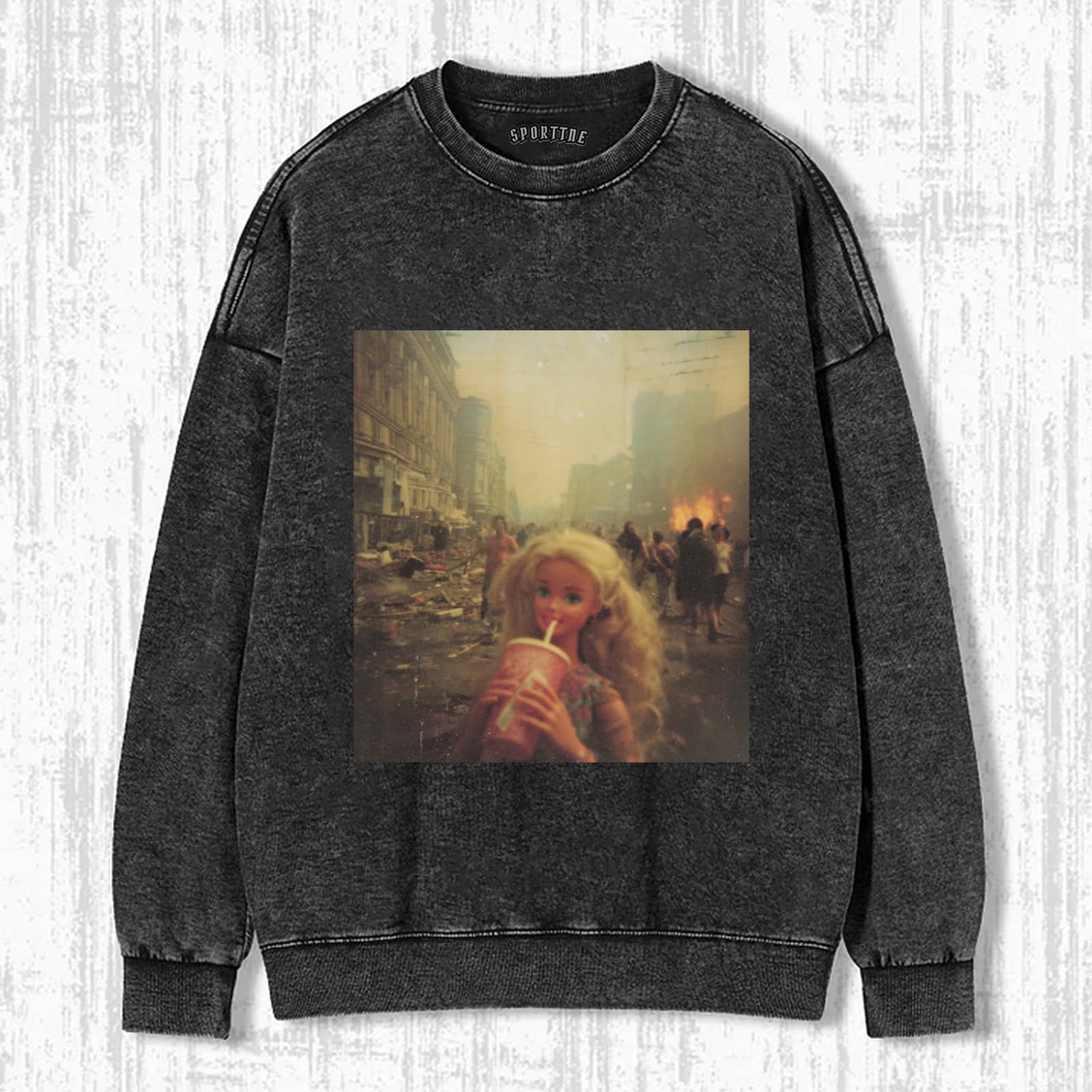 Funny Doll Face WITH A DRINK SHORT SLEEVED T-SHIRT-ShawnCraft