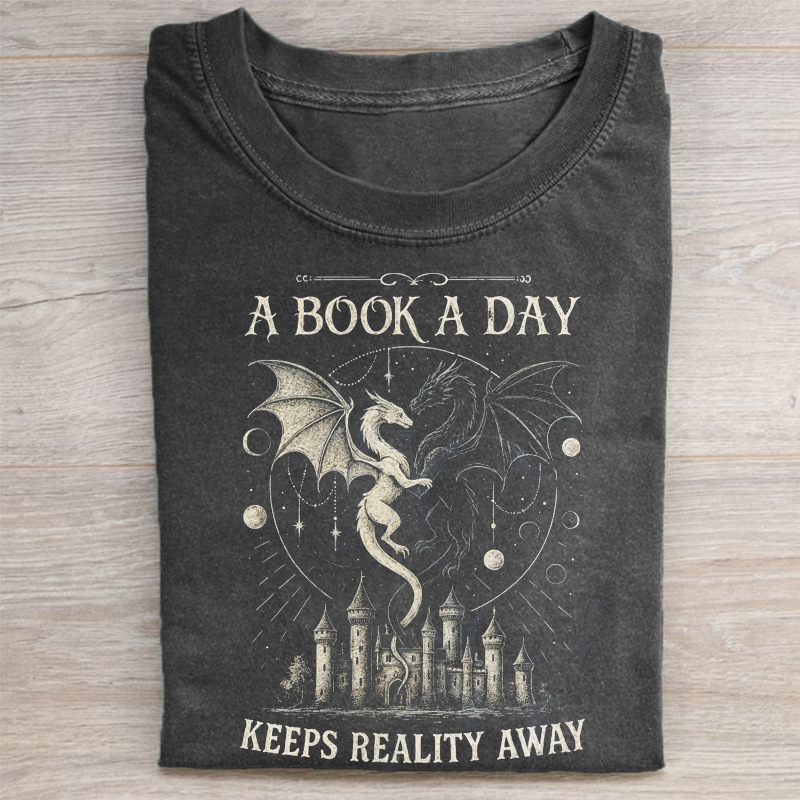 A Book A Day Keeps Reality Away T-shirt-ShawnCraft