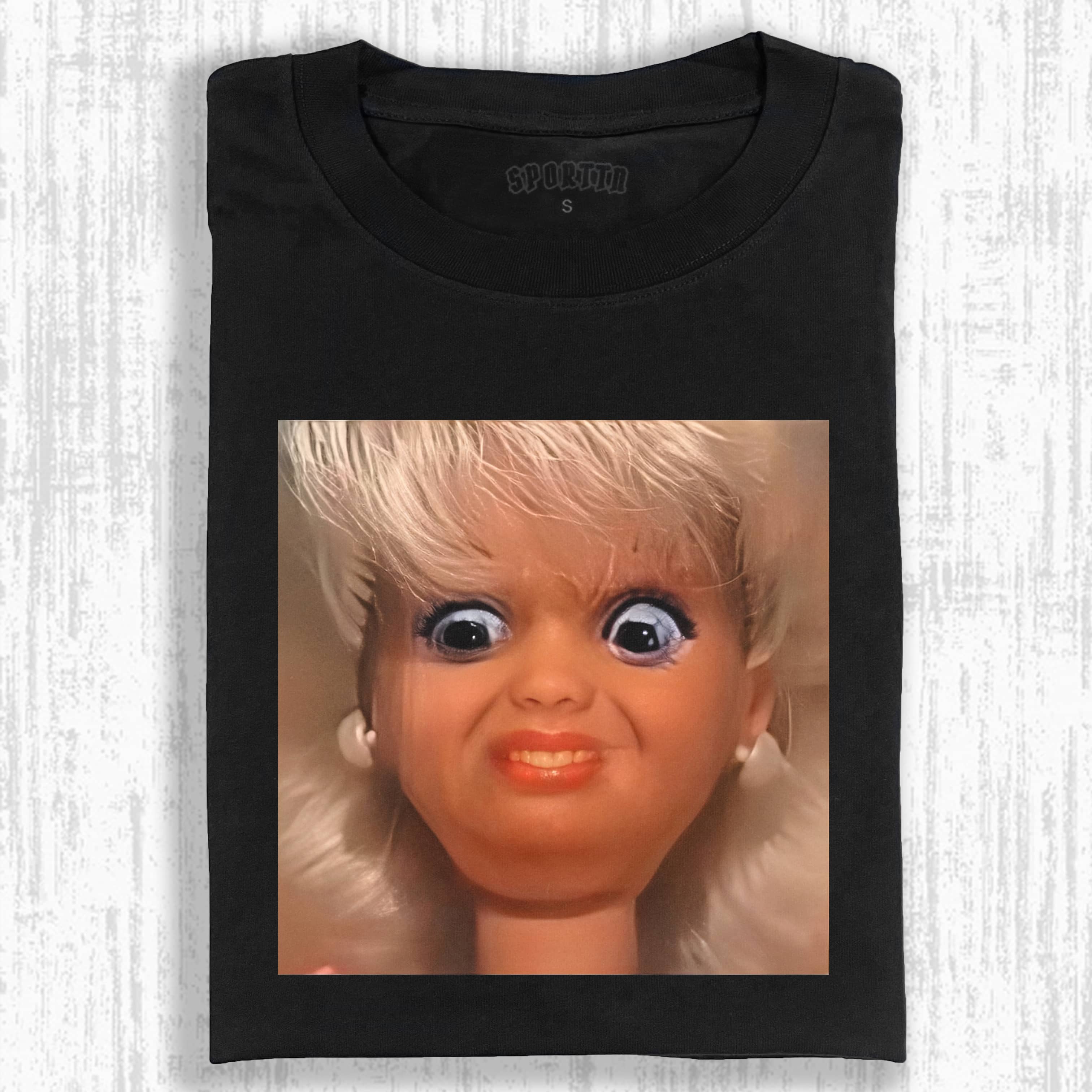 Funny Doll Face GIRL MEME T-SHIRT. 7.15-ShawnCraft