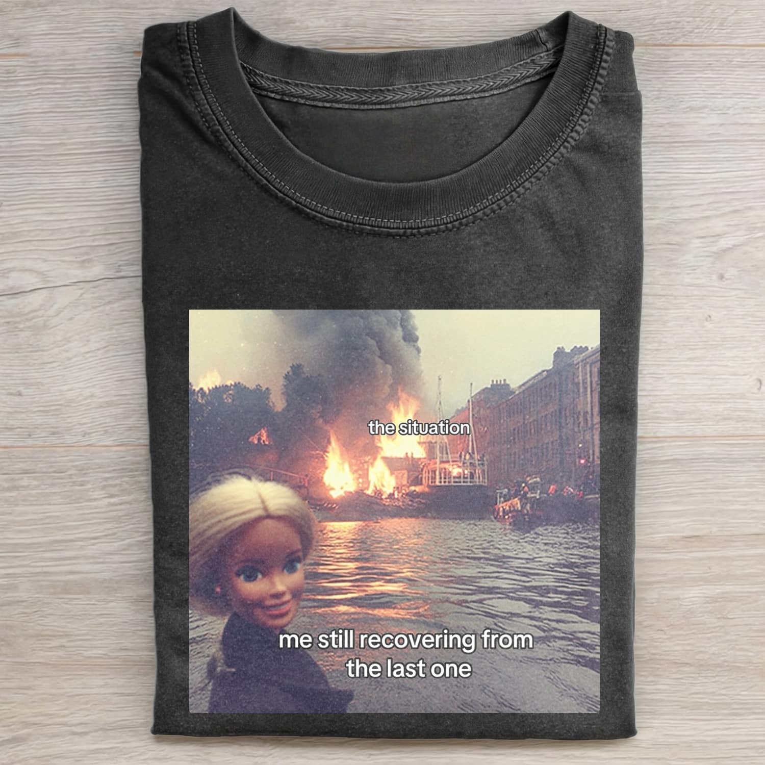 Funny Doll FaceCORE MEME MOOD ICON TEE