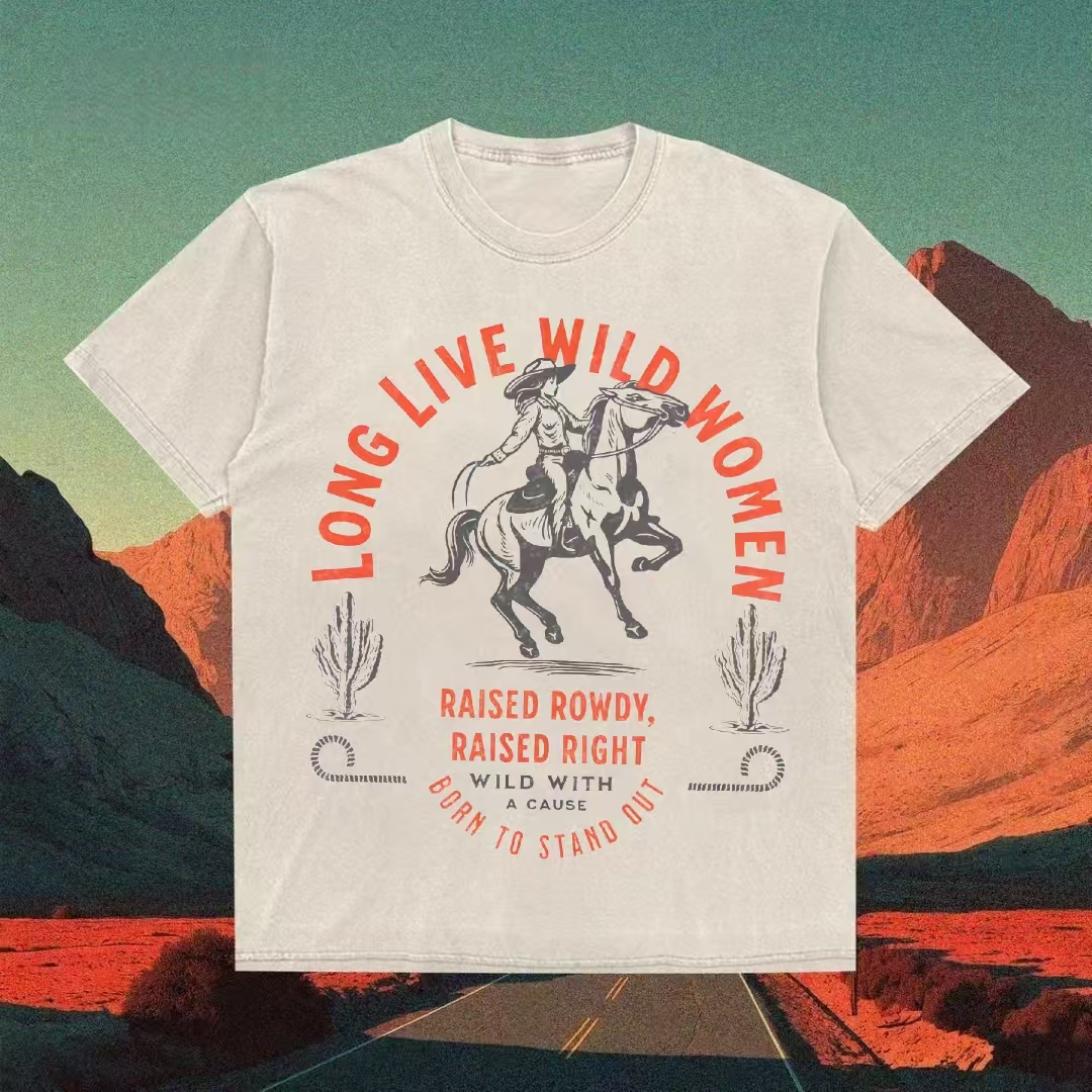 Long Live Wild Women Western T-Shirt-ShawnCraft