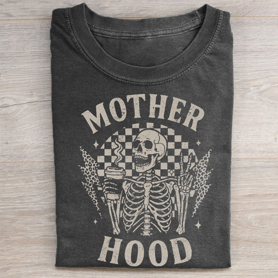 Mother Hood Skeleton T-shirt-ShawnCraft