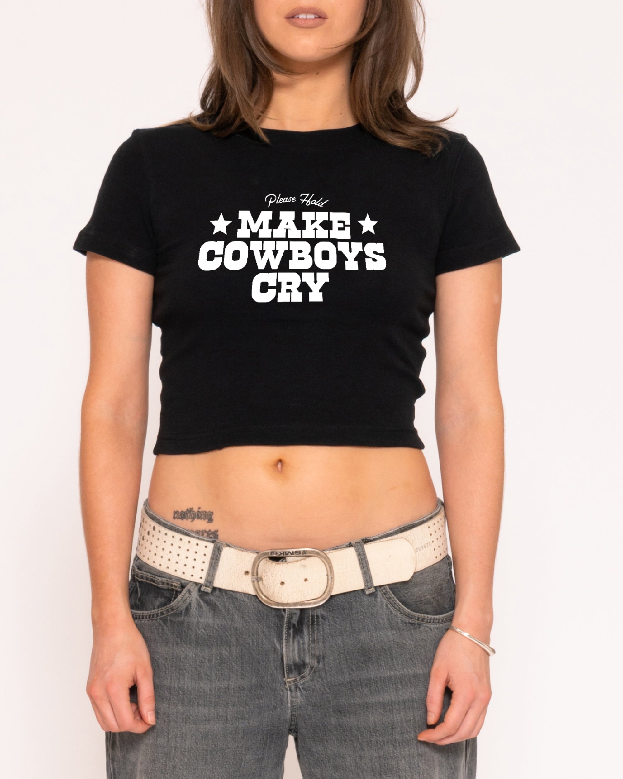 Make Cowboys Cry Baby Tee-ShawnCraft