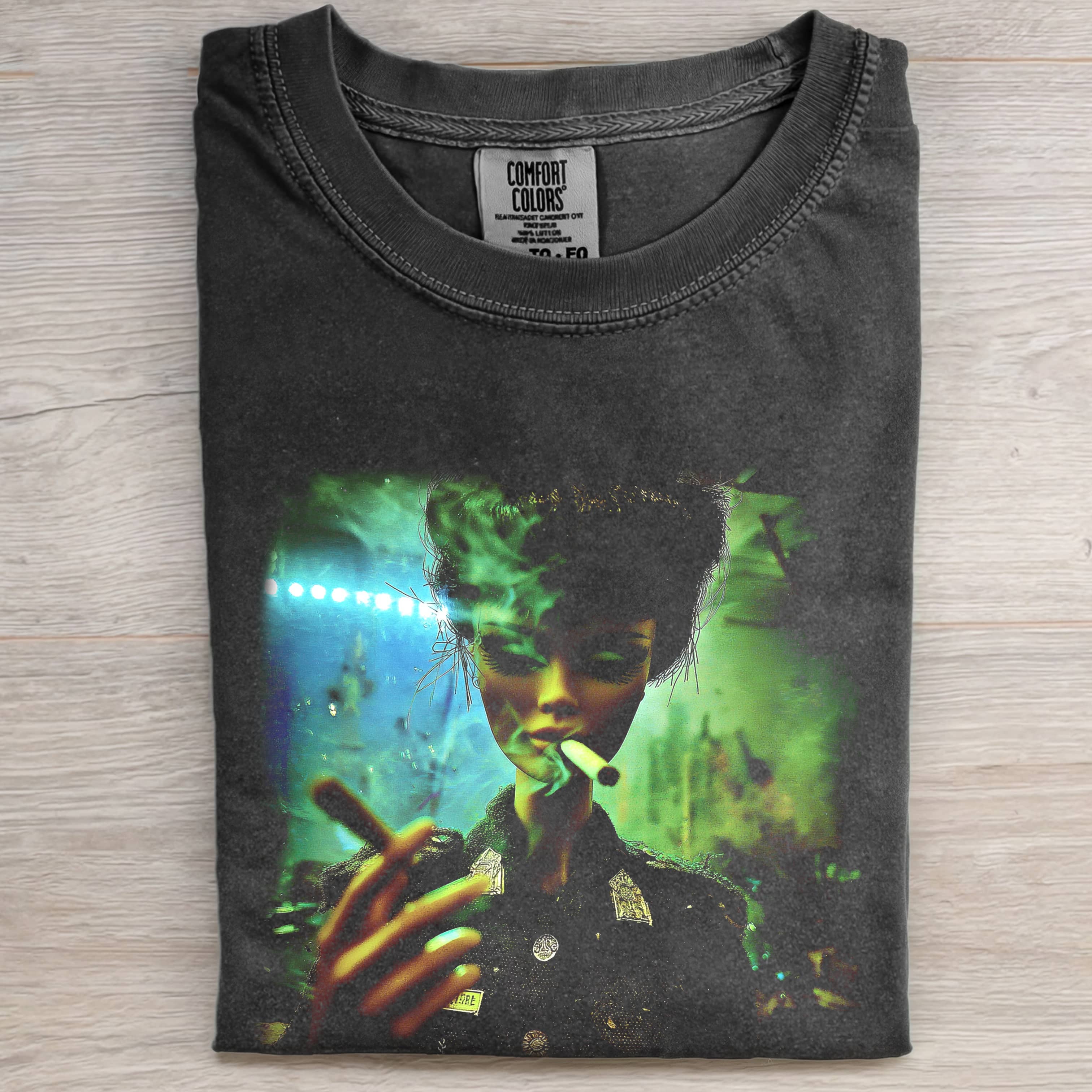 SMOKING DARK Funny Doll FaceCORE T-SHIRT-ShawnCraft