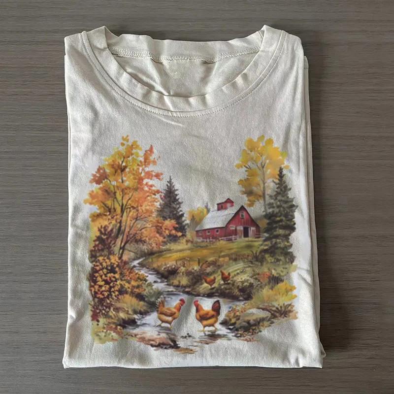 ShawnCraft® Official: 90's Vintage Backyard Chicken Farmer T-Shirt - Premium Breathable Cotton Apparel