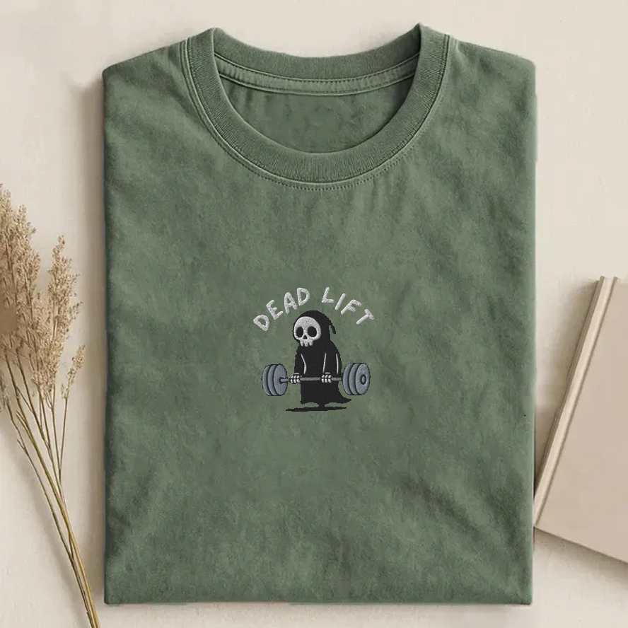 Embroidered Funny Gym T-shirt-ShawnCraft