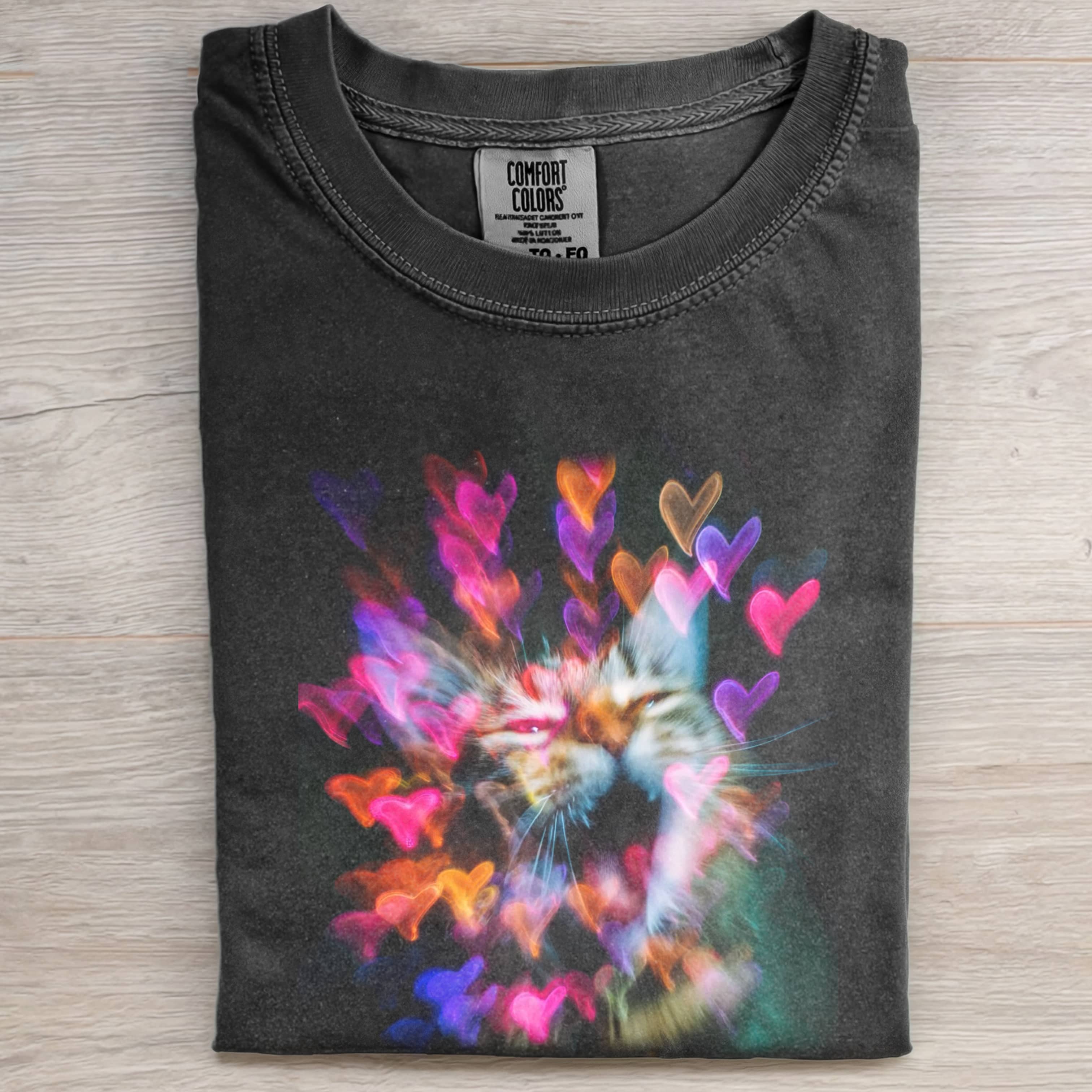 SCREAMING CAT HEART T-SHIRT-ShawnCraft