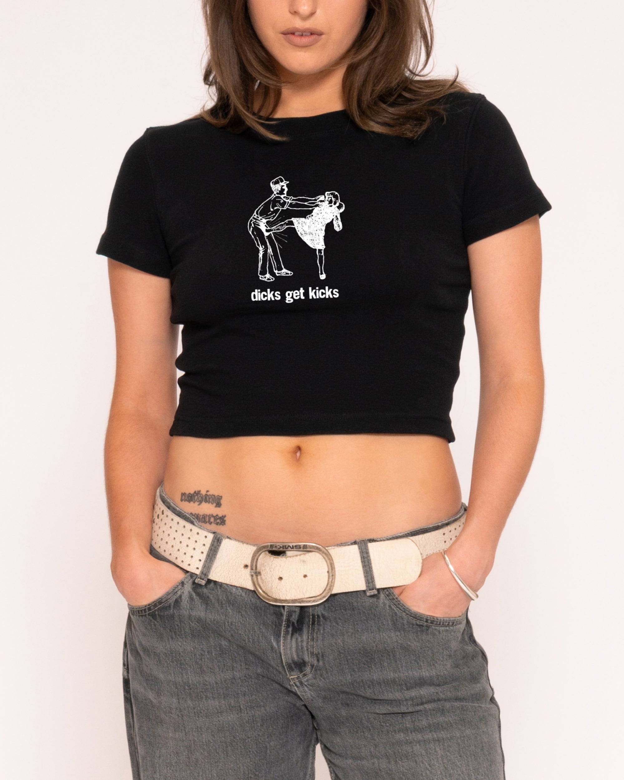 Dicks Get Kicks Baby Tee-ShawnCraft