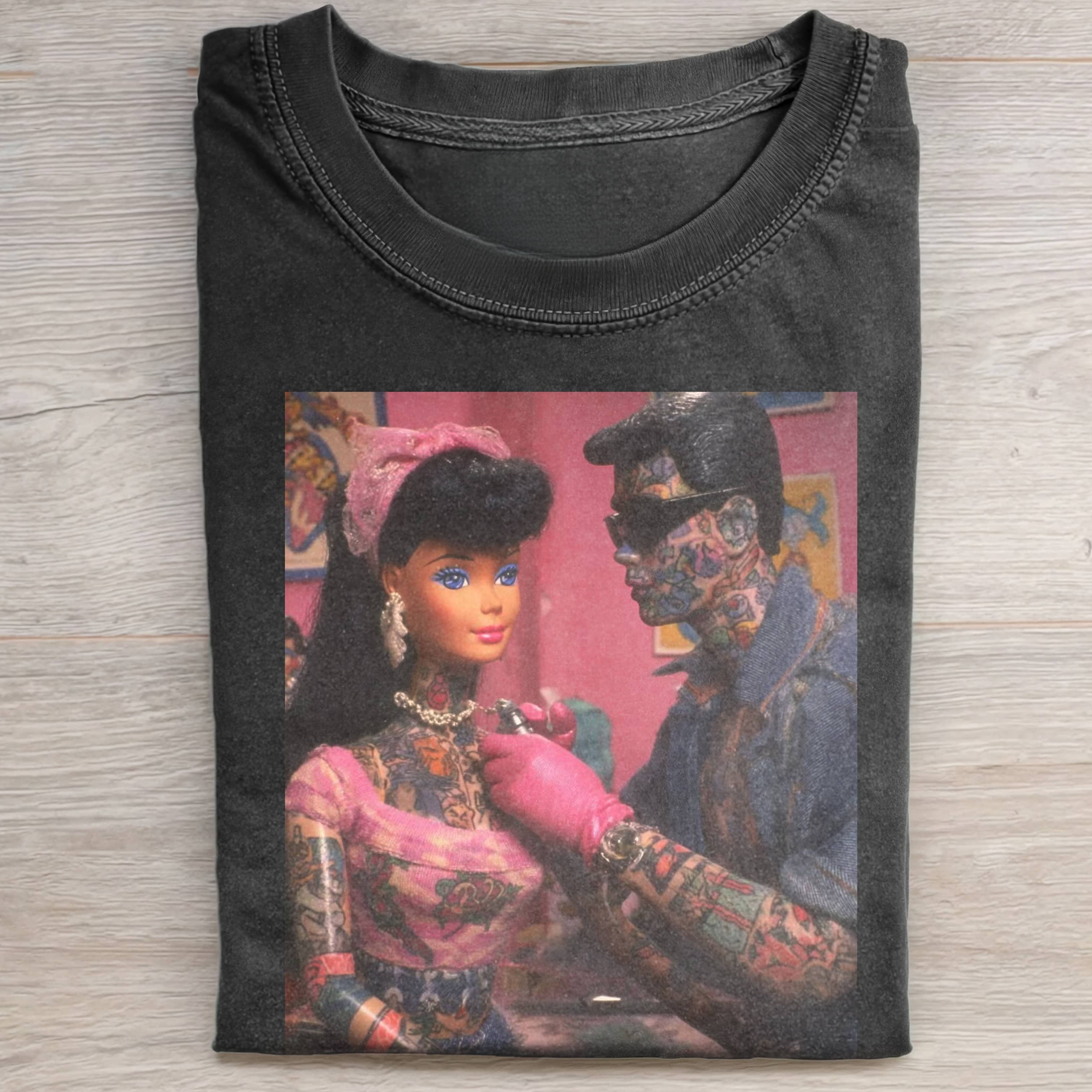 TATTOO ARTIST'S RETRO Funny Doll FaceCORE TEE