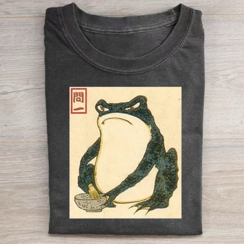 Japanese Frog Washed T-Shirt