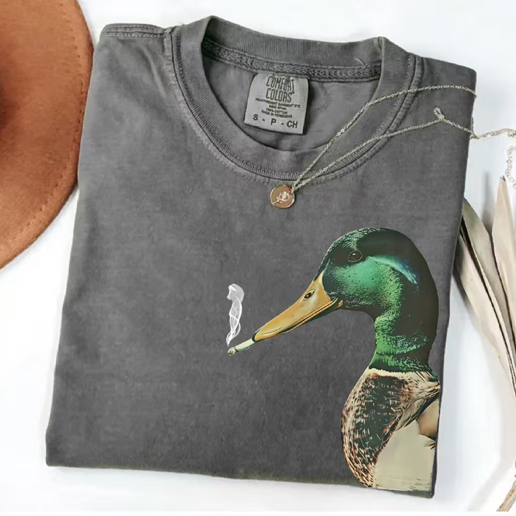 Mallard Smoking T-Shirt-ShawnCraft