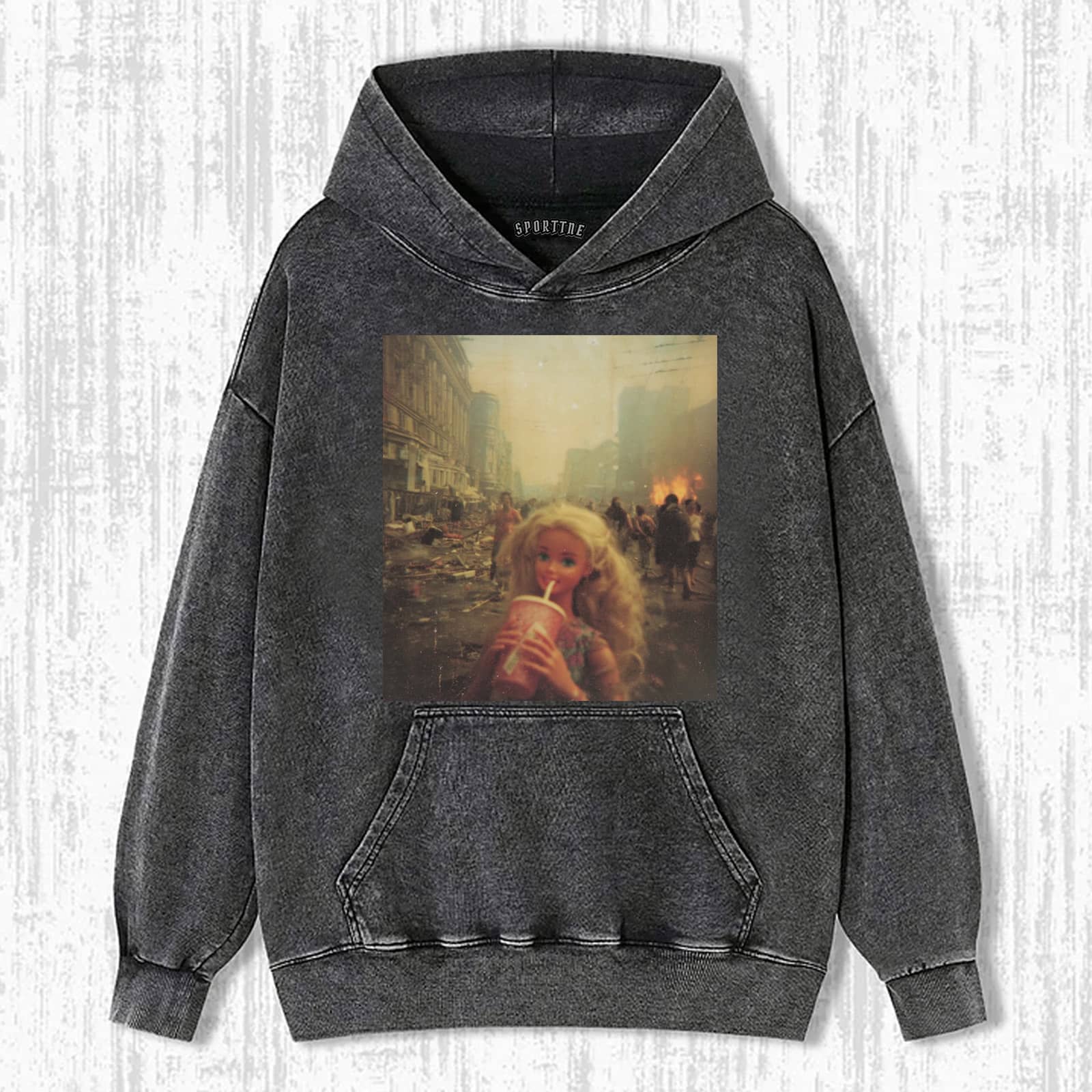 Funny Doll Face WITH A DRINK SHORT SLEEVED T-SHIRT-ShawnCraft