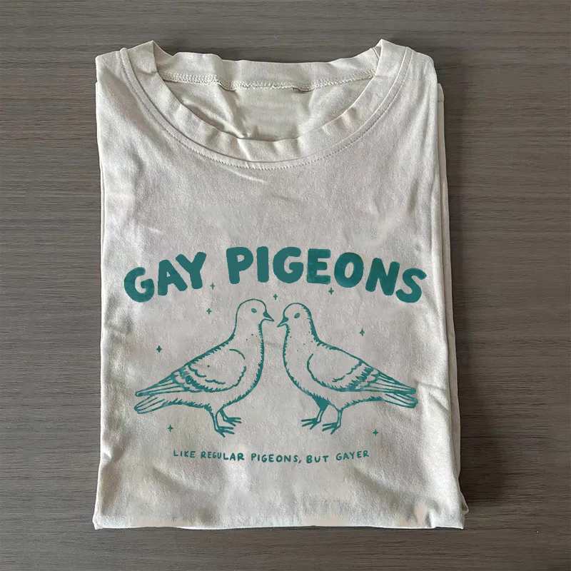 Gay Pigeons T-shirt-ShawnCraft