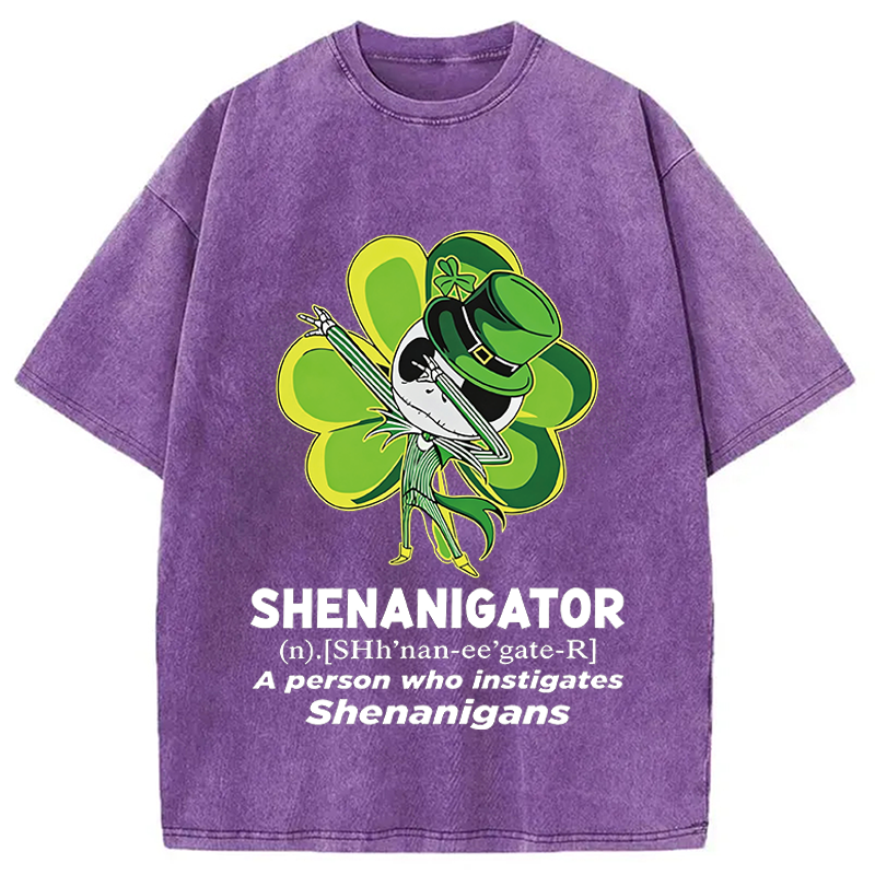Shenanigator A Person Washed T-Shirt-ShawnCraft