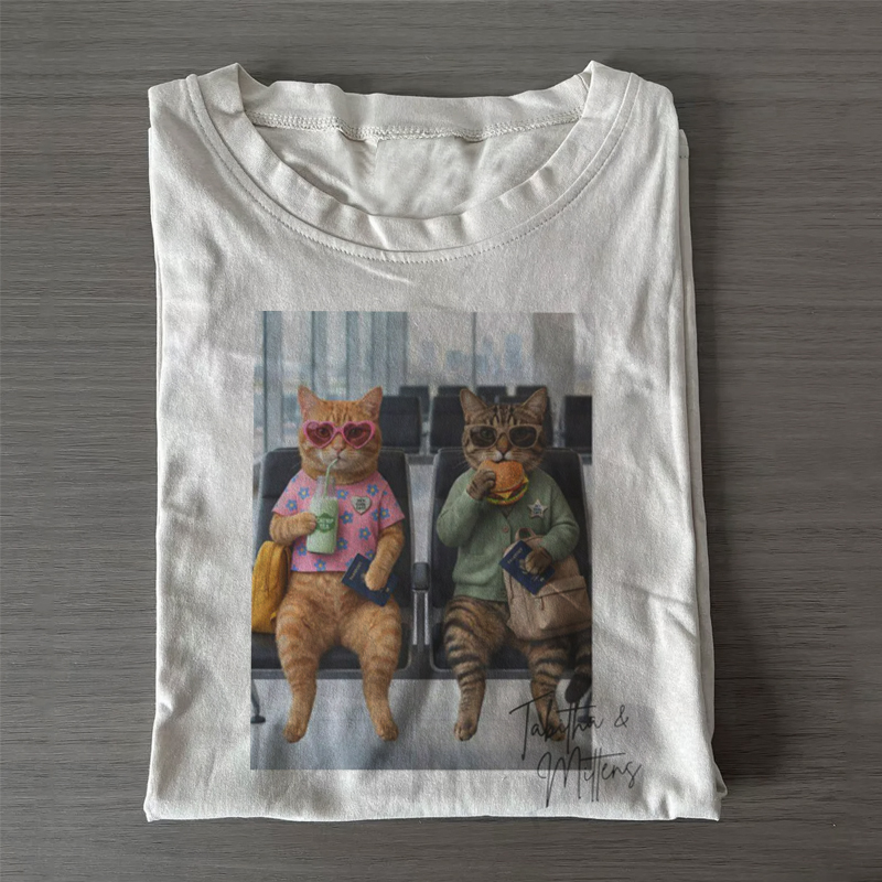 Tabitha & Mittens 'Hey Cool Cats' T-shirt-ShawnCraft