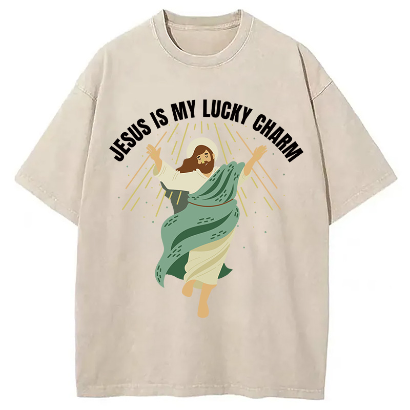 Christian St. Patricks Day Washed T-Shirt-ShawnCraft
