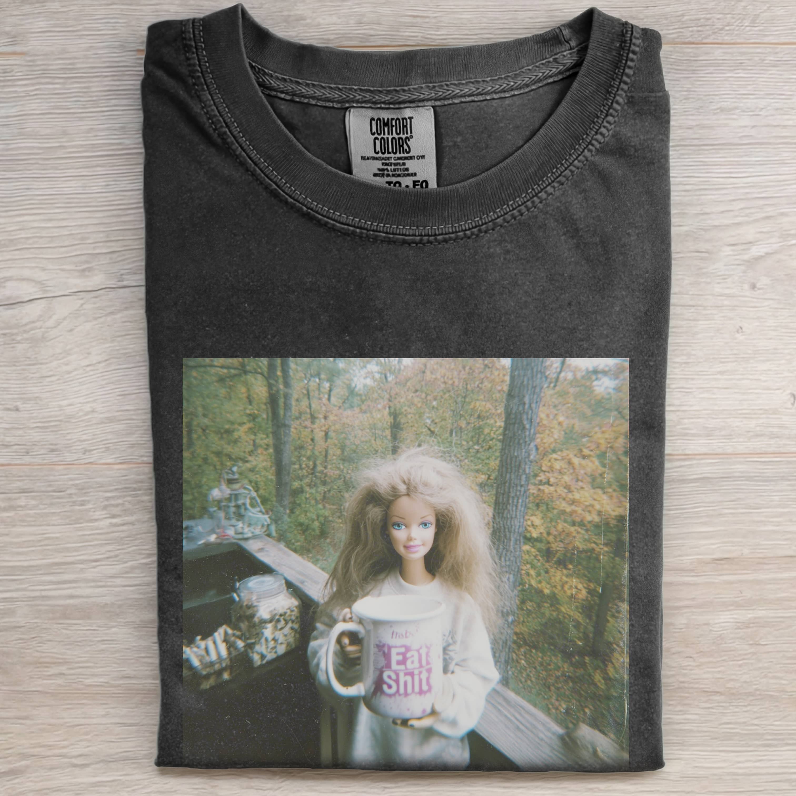 RETRO FOREST Funny Doll Face GIRL T-SHIRT-ShawnCraft