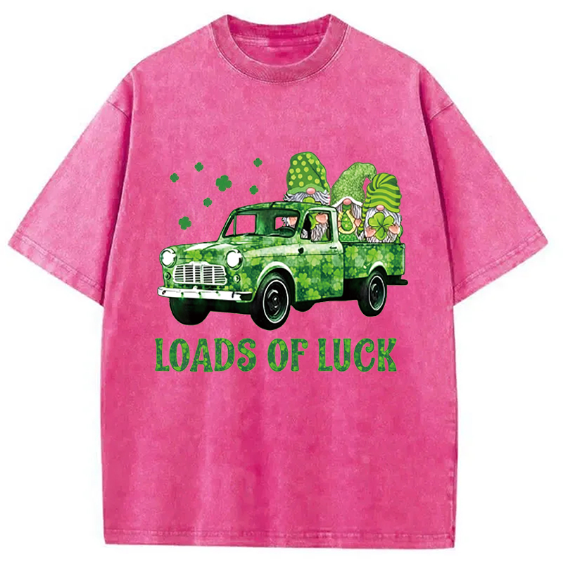 Gnomies Loads of Luck Washed T-Shirt-ShawnCraft