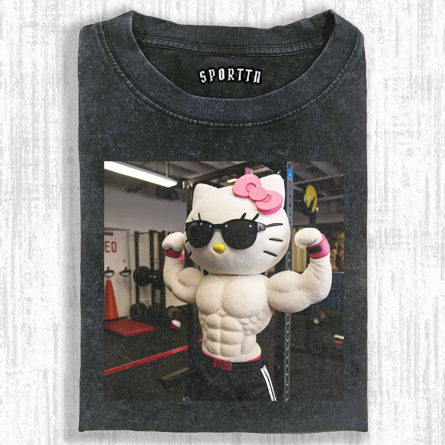 Fitness Version of Hello Kitty T-shirt-ShawnCraft