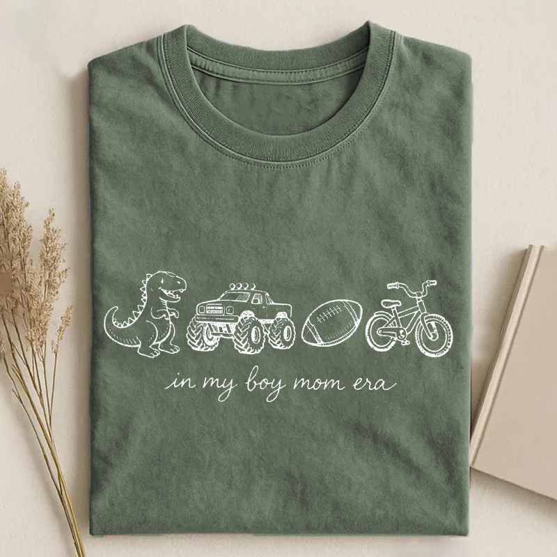 In My Boy Mom Era T-shirt - Vintage Washed Apparel by VanceMade