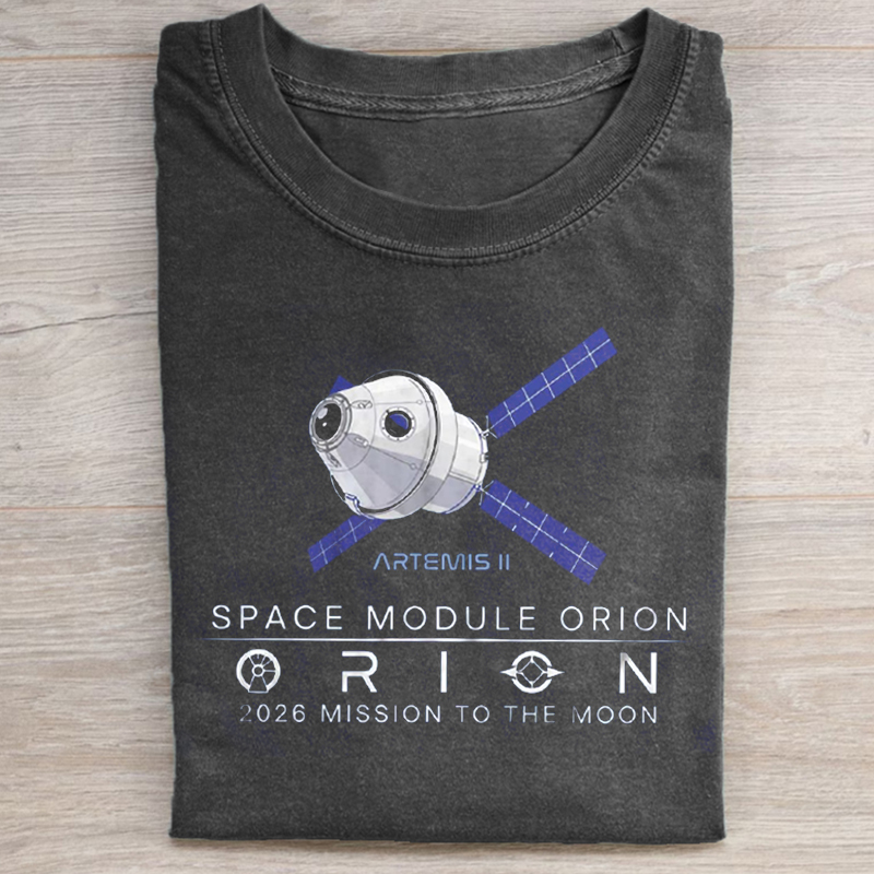 Artemis II Orion Space T-shirt - Vintage Washed Apparel by VanceMade