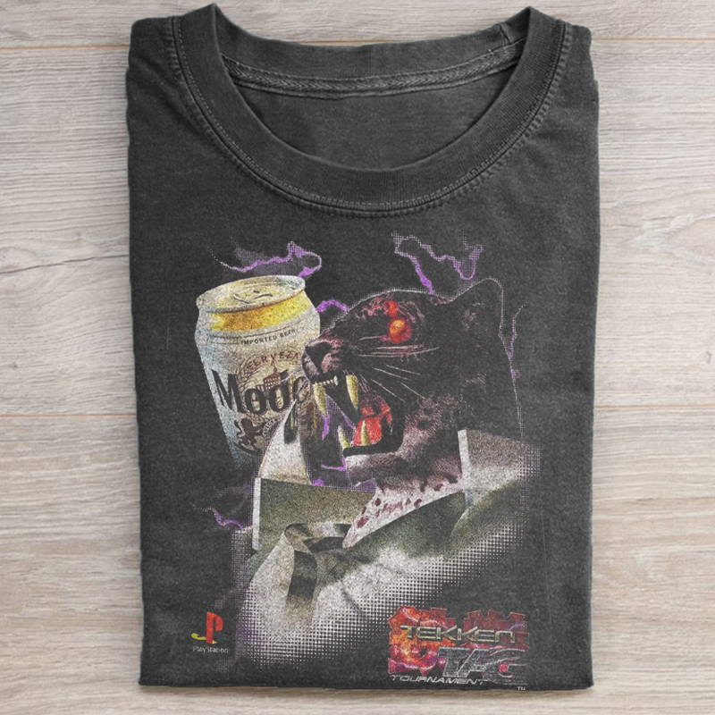 Retro 90s Tekken Tag Tournament 2000 T-shirt - Vintage Washed Apparel by VanceMade