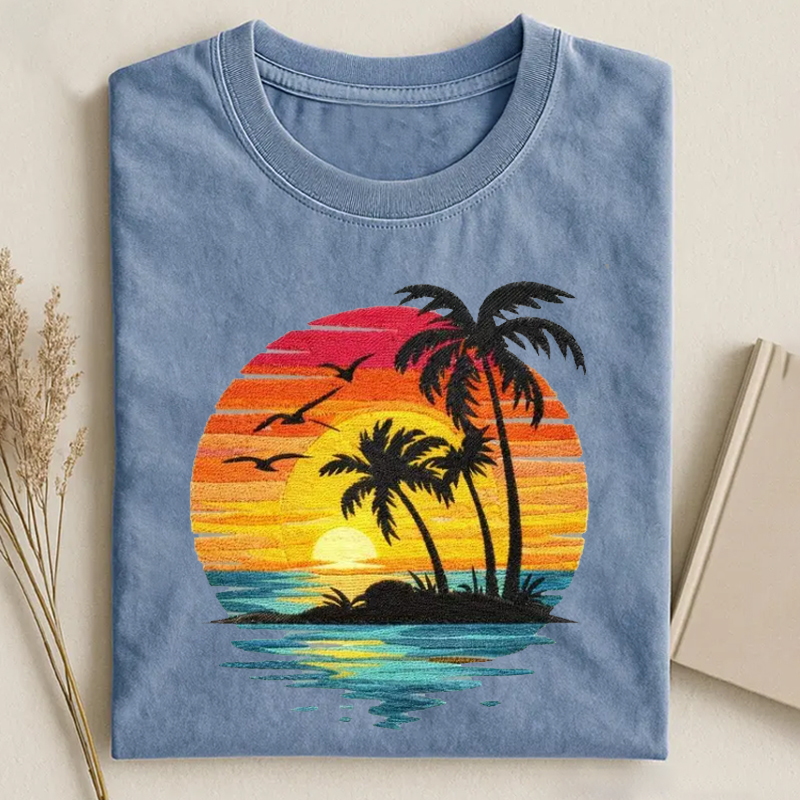 Sunset Beach T-shirt - Vintage Washed Apparel by VanceMade