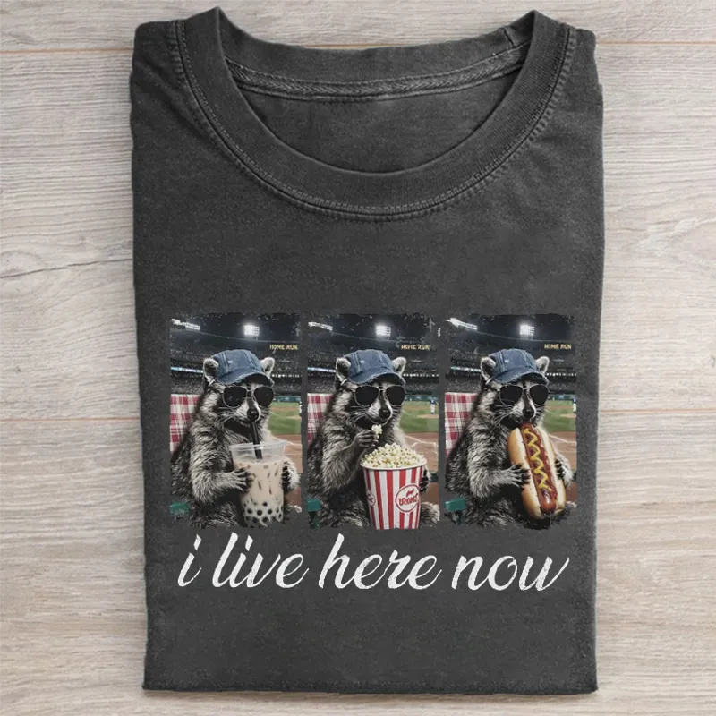 Funny Raccoon Baseball T-shirt