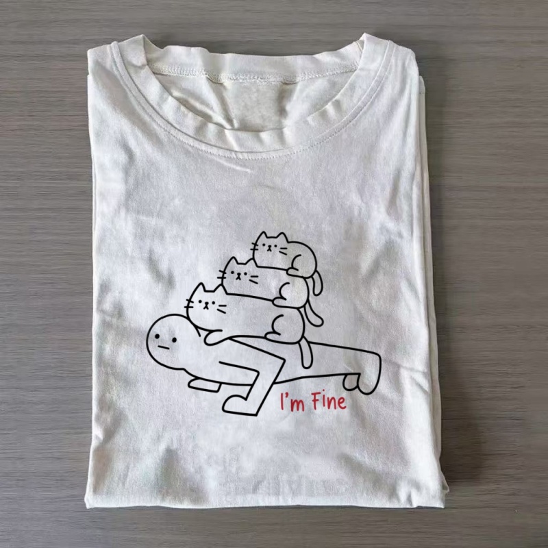 I'm Fine Cat Lover T-shirt