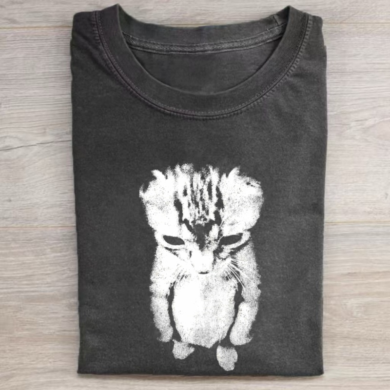 Sad Kitten Meme Standing Cat T-Shirt