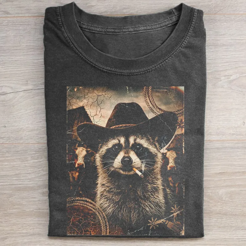 Vintage Western Raccoon T-shirt