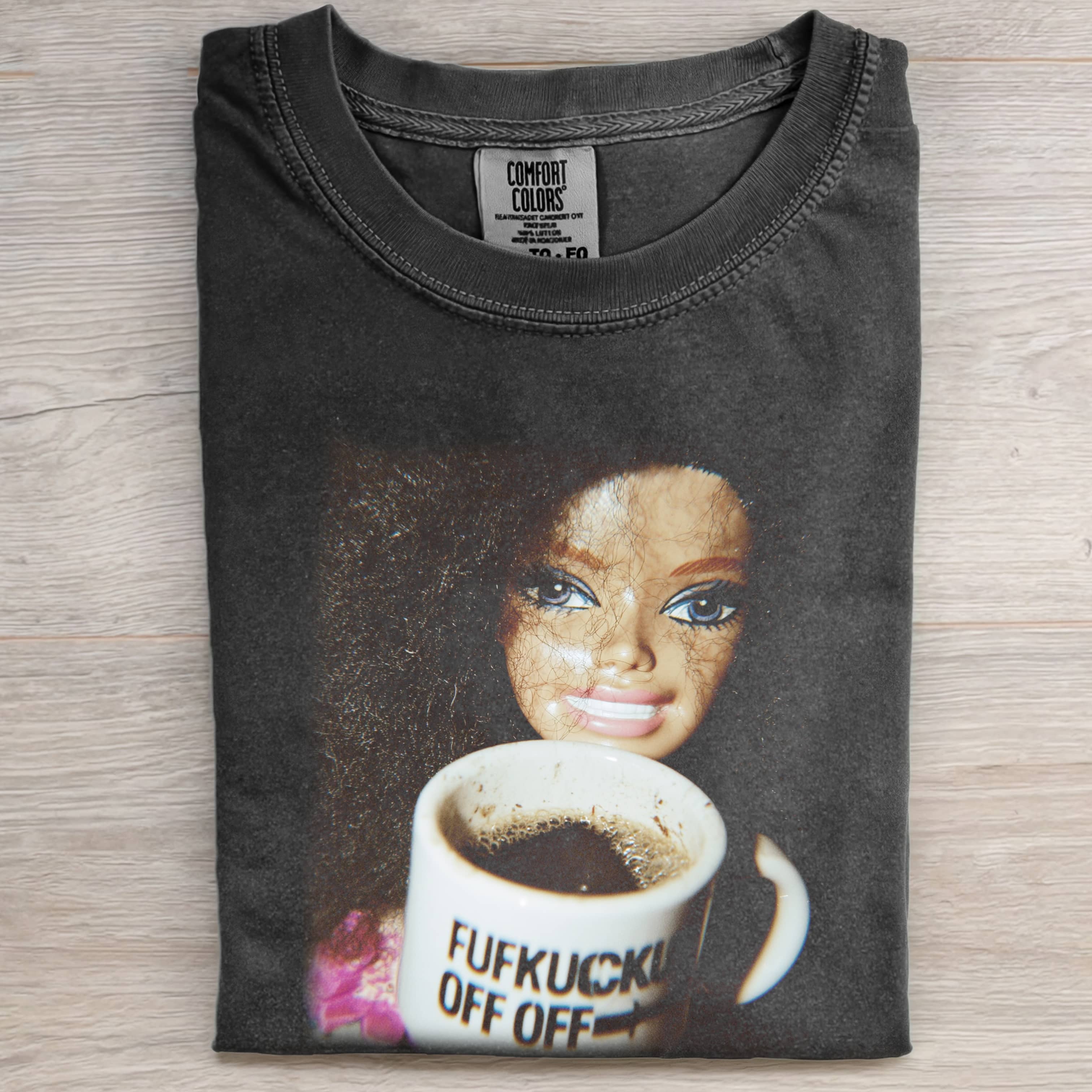 Funny Doll Face GIRL FOR THOSE WHO LOVE COFFEE T-SHIRT-ShawnCraft