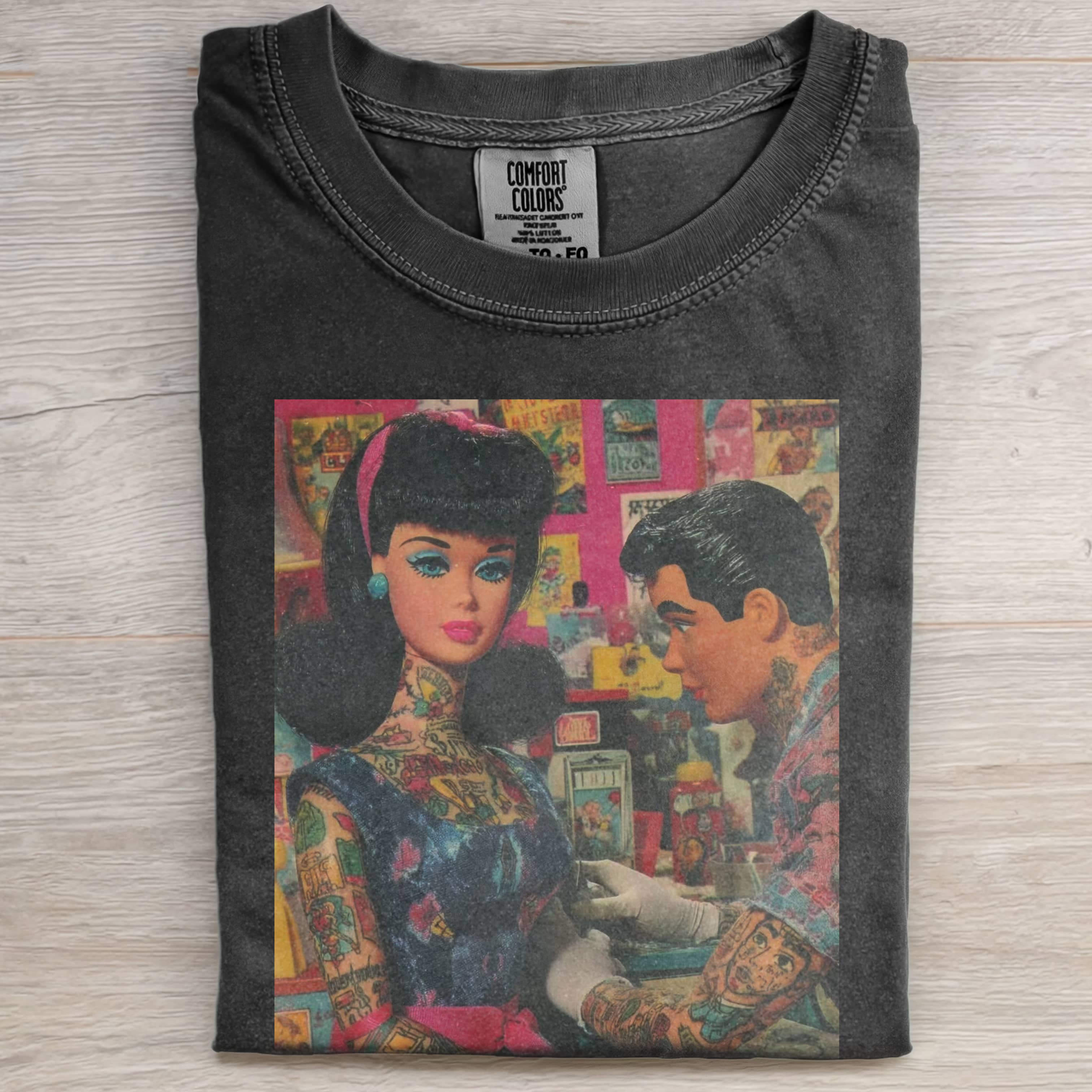 TATTOO ARTIST Funny Doll FaceCORE SHORT-SLEEVED TEE-ShawnCraft