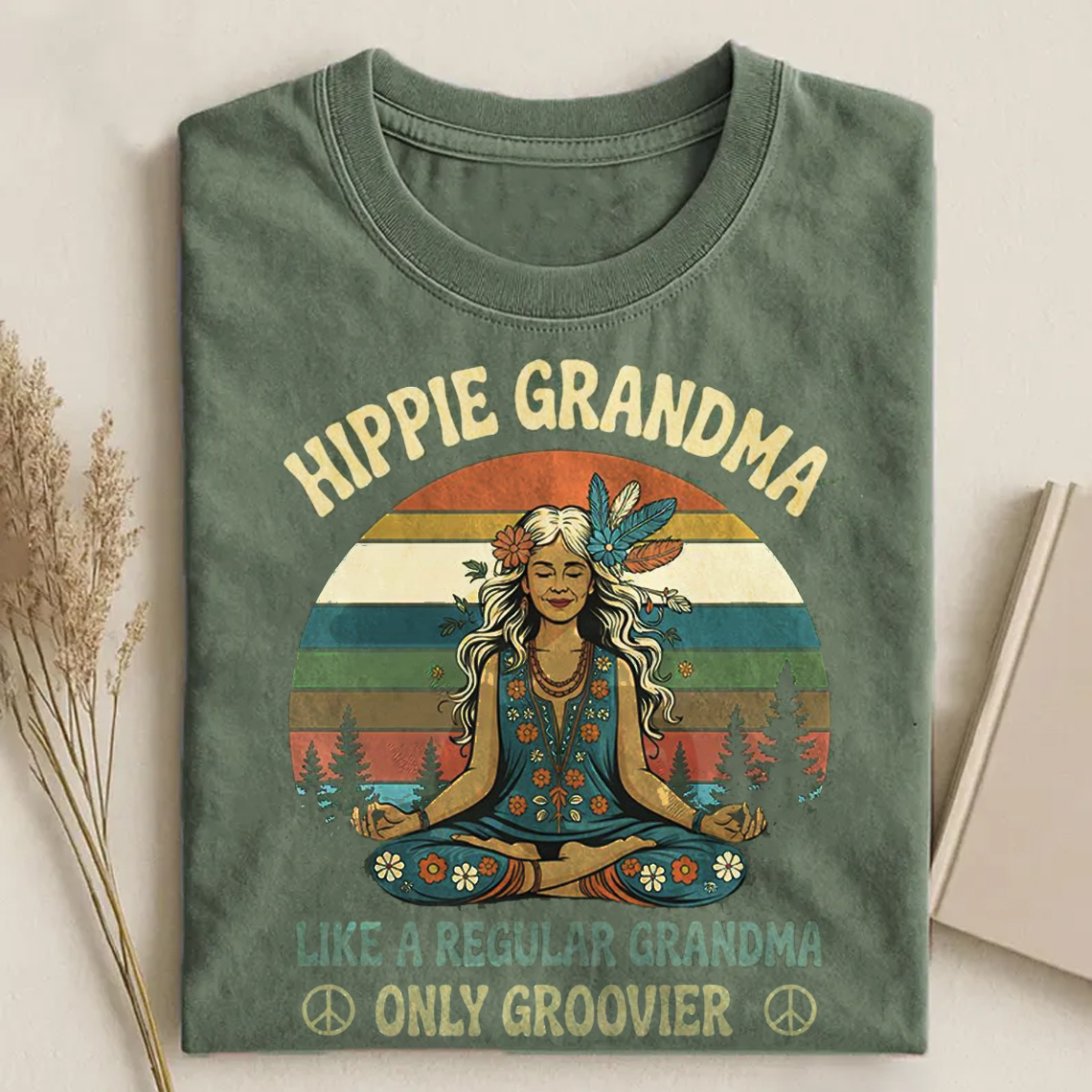 Groovy Hippie Grandma T-shirt-ShawnCraft