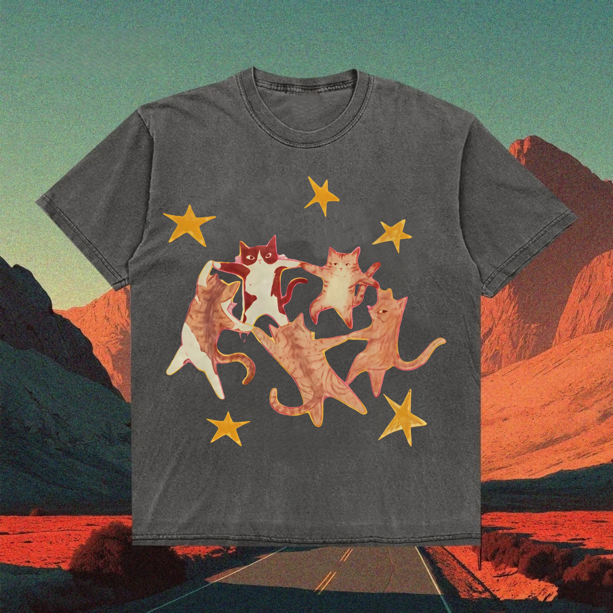 Five Cats T-shirt-ShawnCraft