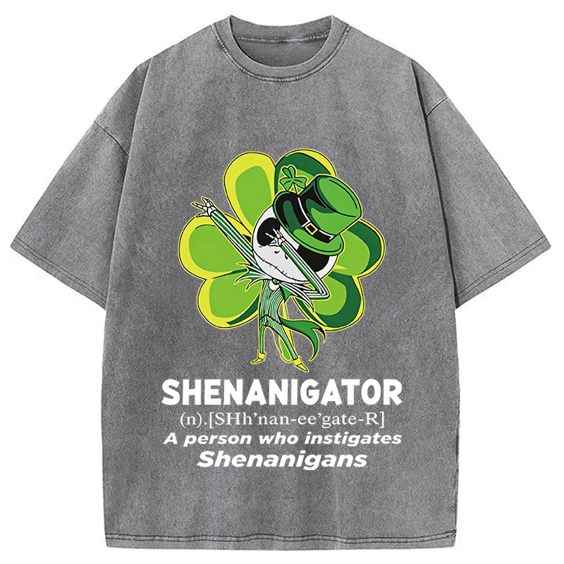 Shenanigator A Person Washed T-Shirt-ShawnCraft