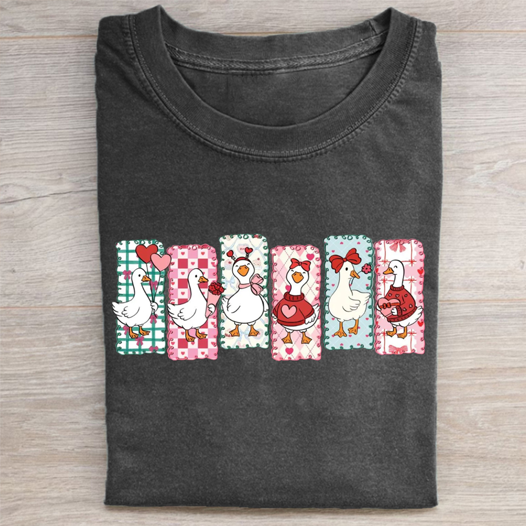 Just a Love Goose Valentine Day T-shirt-ShawnCraft