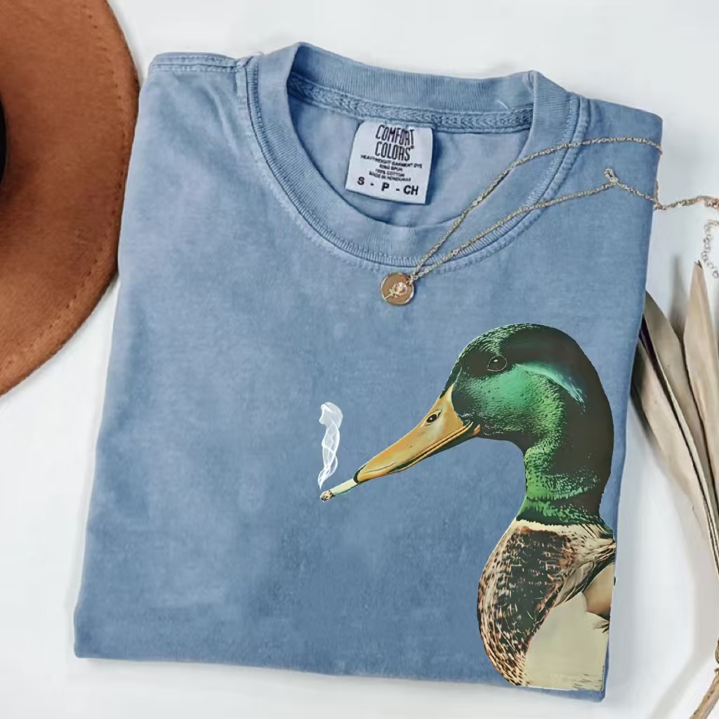 Mallard Smoking T-Shirt-ShawnCraft