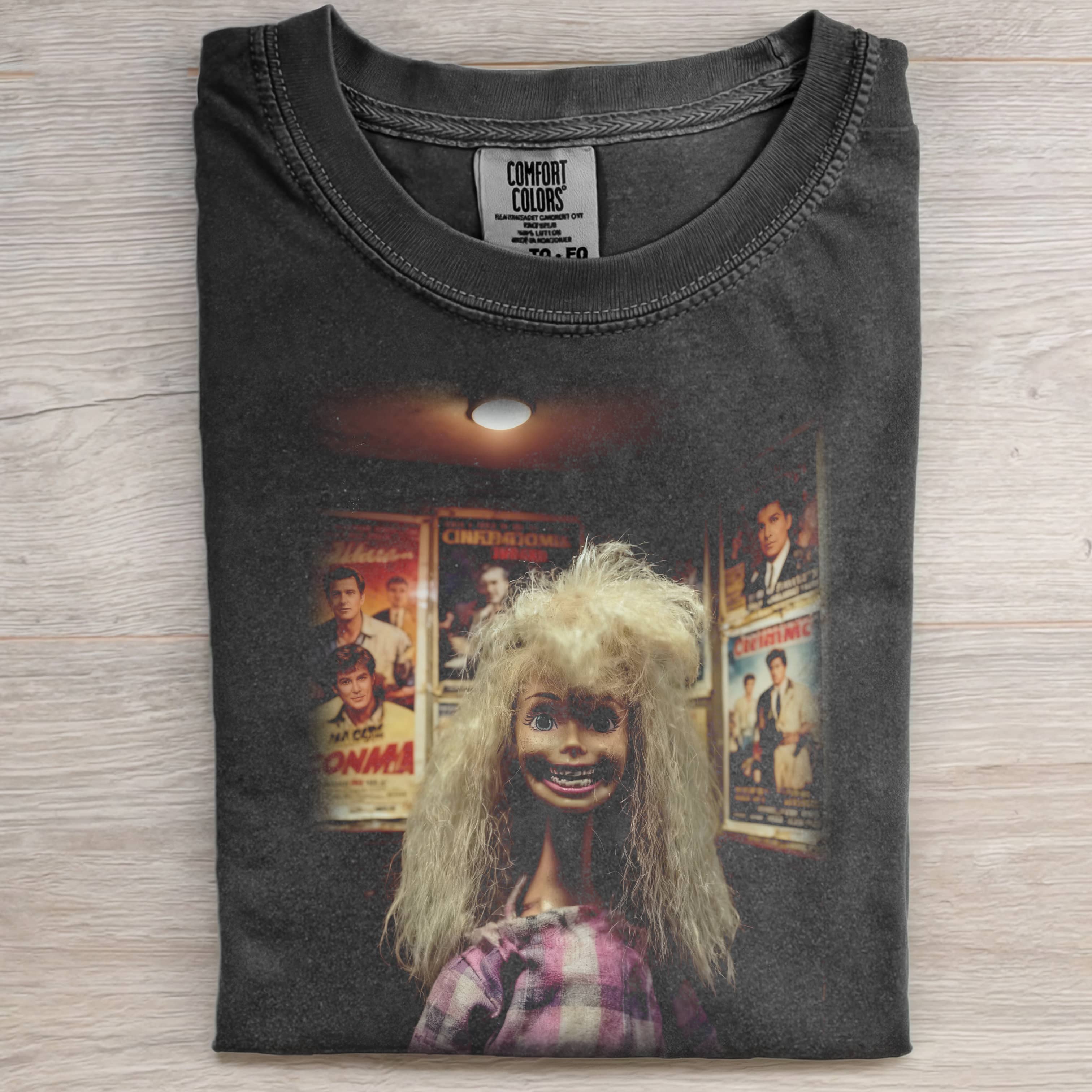 RETRO BAR Funny Doll Face GIRL TEE-ShawnCraft