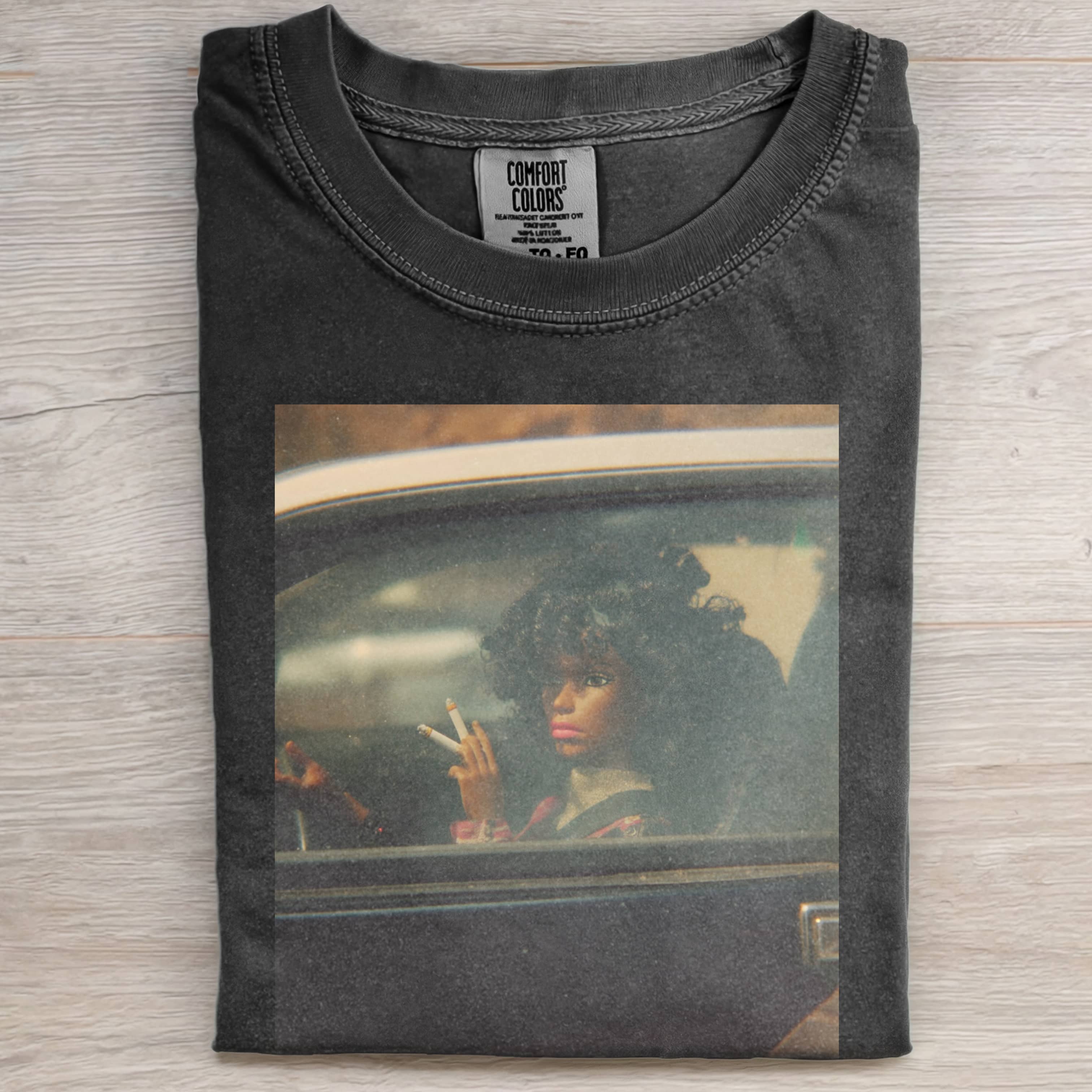 BLACK Funny Doll FaceCORE SMOKES 2 TEE-ShawnCraft