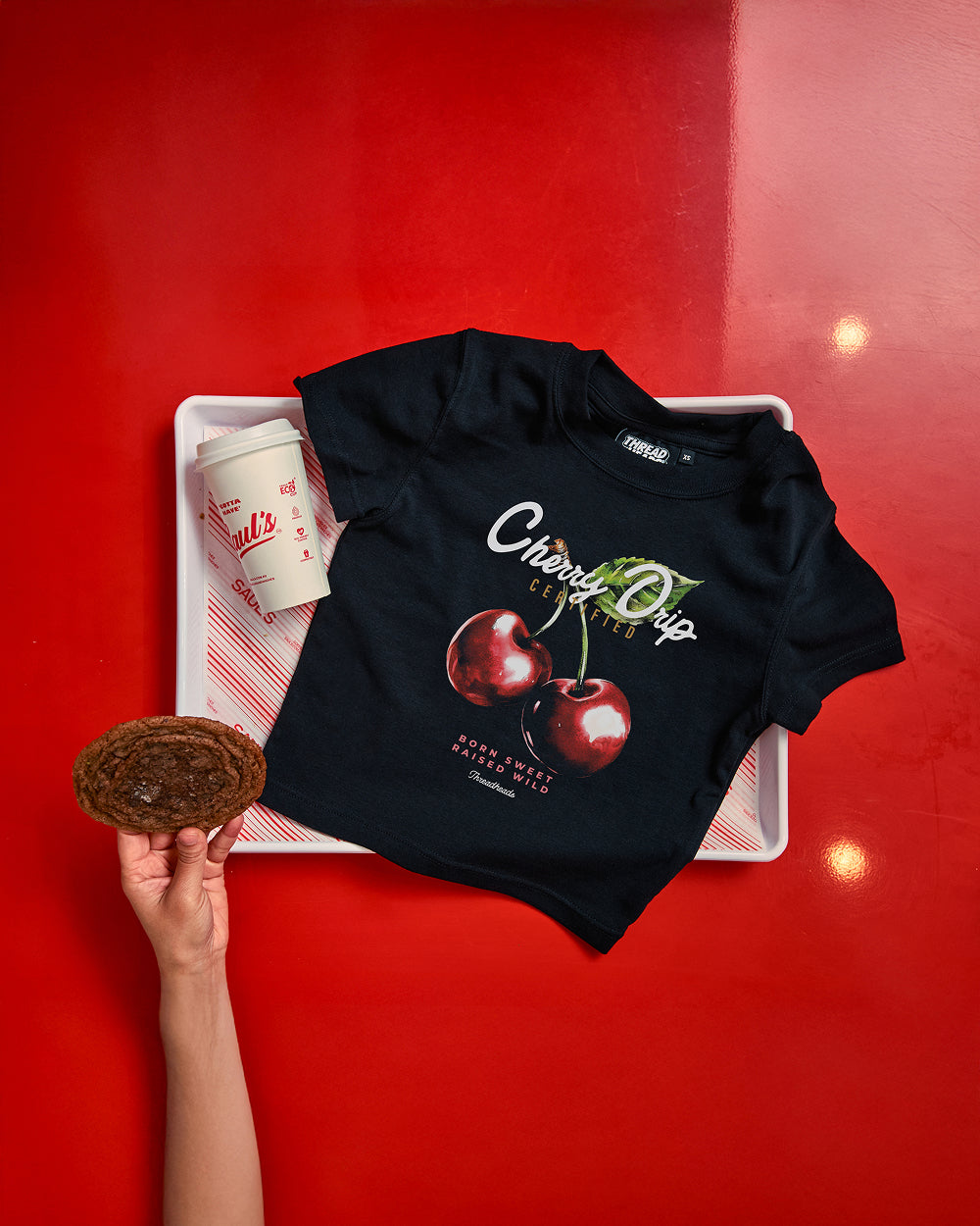 Cherry Drip Baby Tee-ShawnCraft