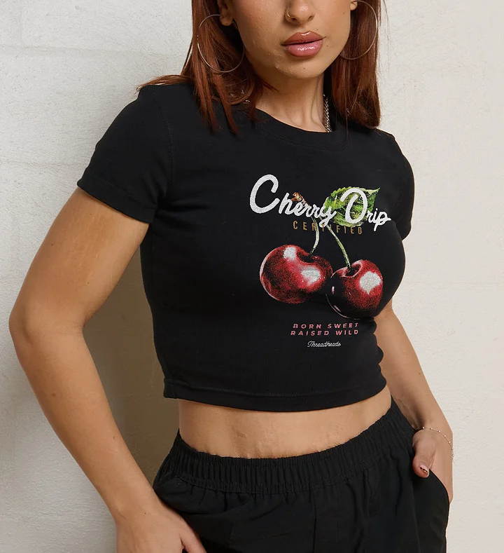 Cherry Drip Baby Tee-ShawnCraft