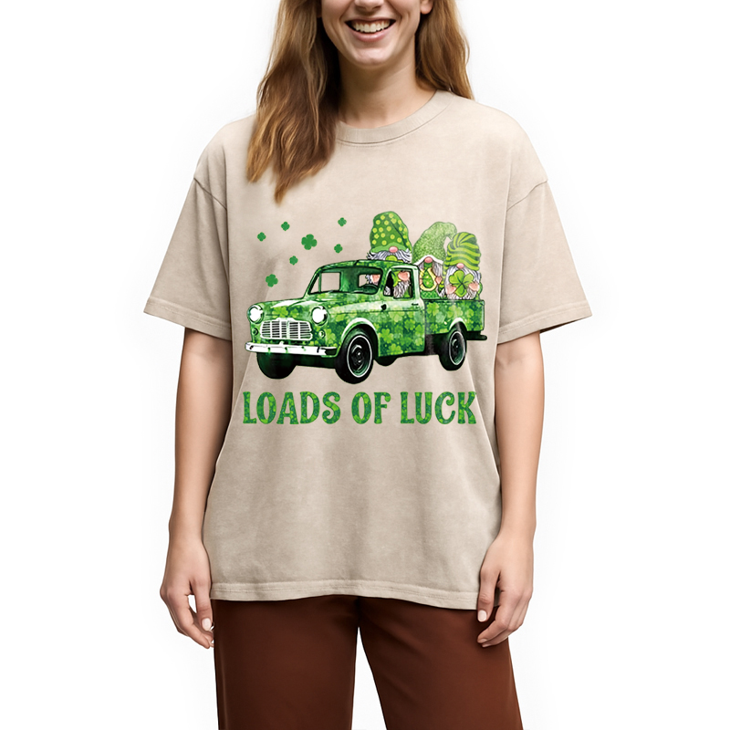 Gnomies Loads of Luck Washed T-Shirt-ShawnCraft