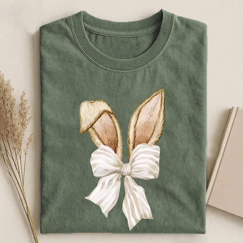 Bow and Ears Design T-shirt-ShawnCraft