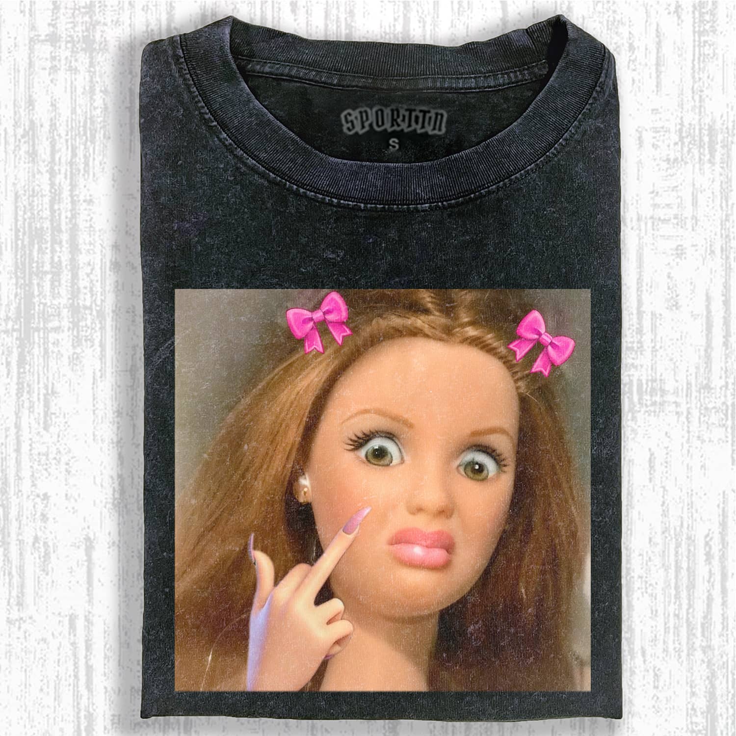 Funny Doll Face GIRL MEME T-SHIRT-ShawnCraft