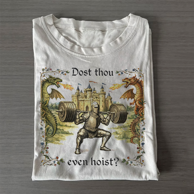 Dost Thou Even Hoist Medieval Gym Retro T-shirt-ShawnCraft