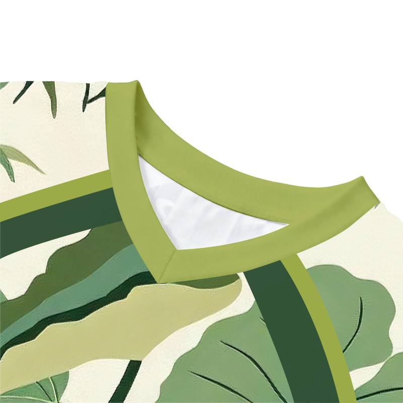 Ferns Long Sleeve Graphic Print T-Shirt-ShawnCraft